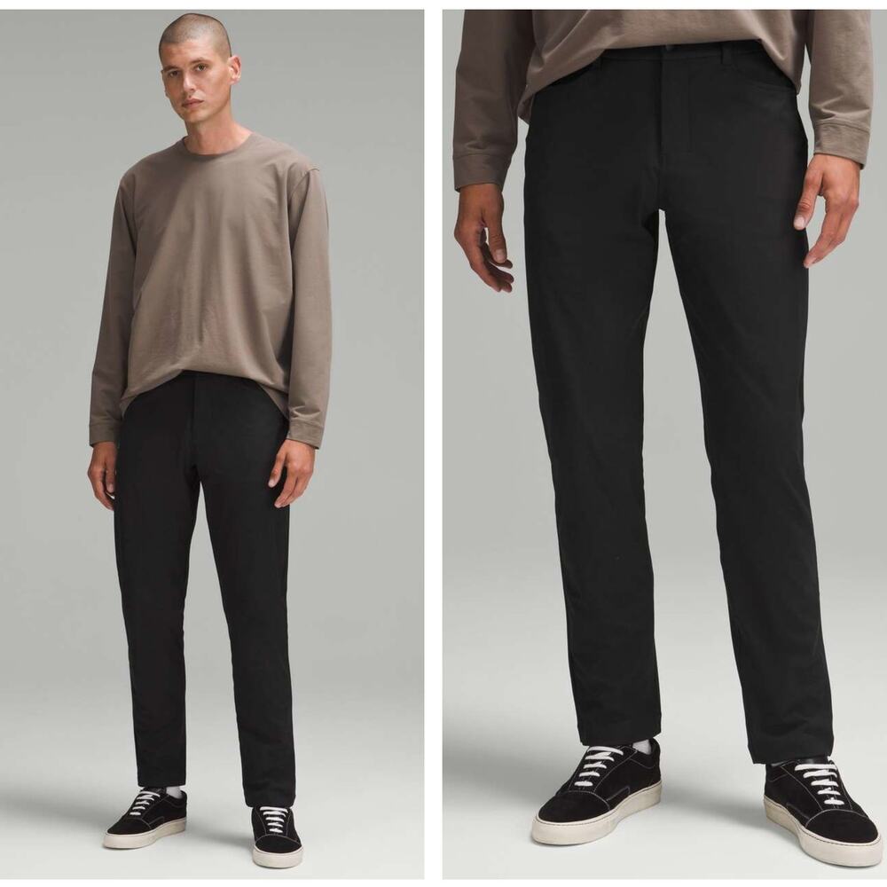 LULULEMON ABC Classic-Fit Pant 26" *Warpstreme Black Sz 40 $128 {HH39}